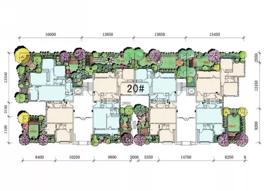 民宿设计参考别墅庭院平面图300张