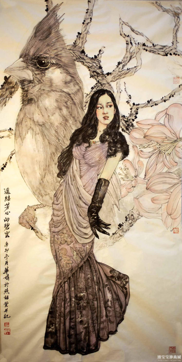 中国青年女画家祝华婧国画作品欣赏