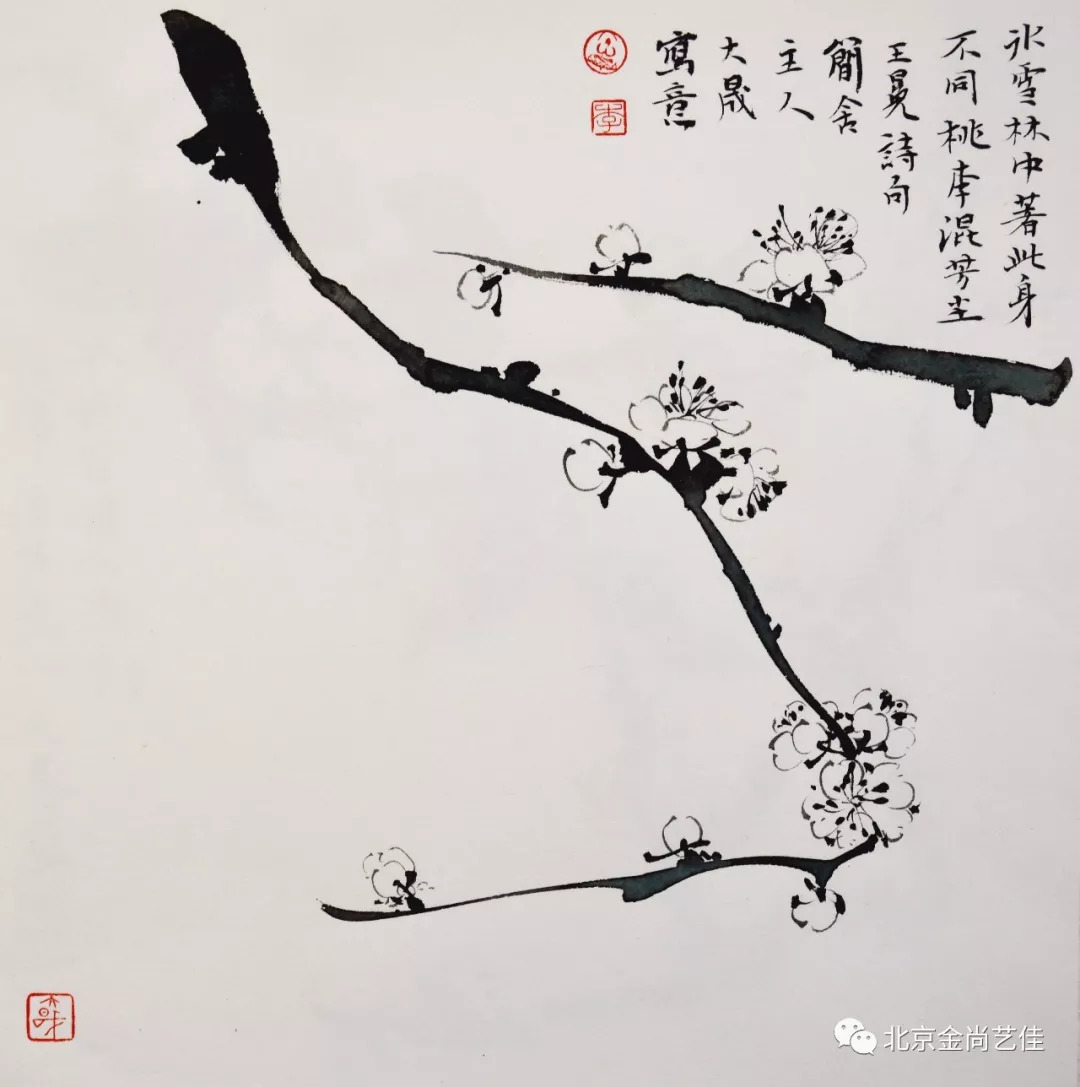 白梅诗意图 ——之四 58x58cm