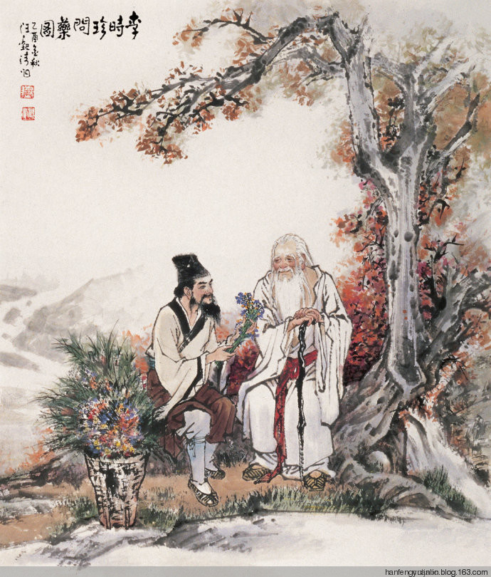 中国画家侯志民人物国画作品欣赏_上海拜师学画