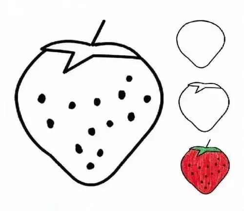 温馨提醒:水果的形状多种多样,大家可以看到一种水果可以有多种画法