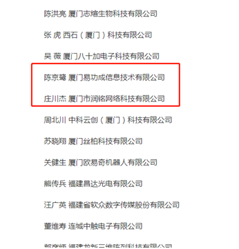 福建省百人计划易功成陈京鹭停开心庄川杰双双入选