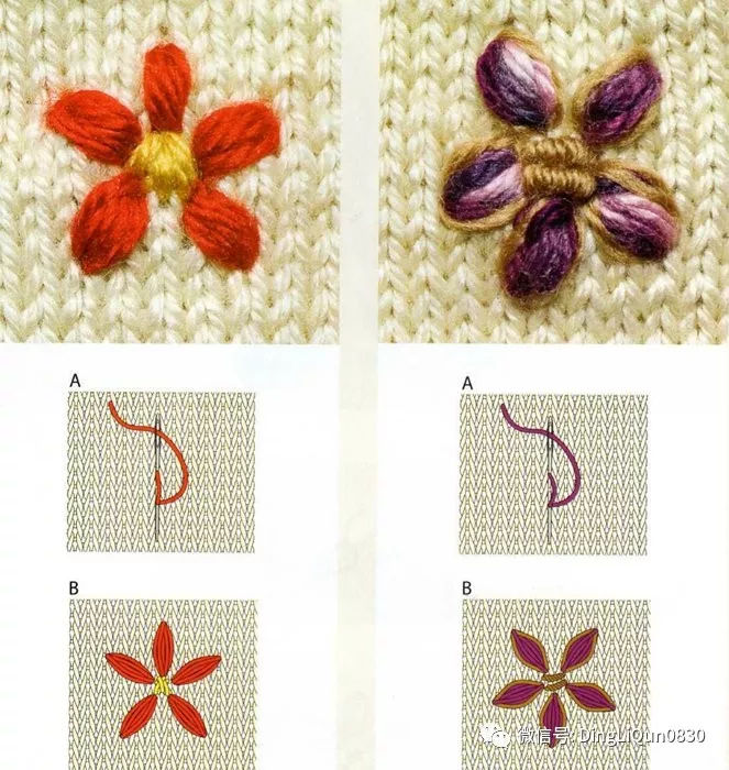 【刺绣教程】100种毛衣上的绣花针法