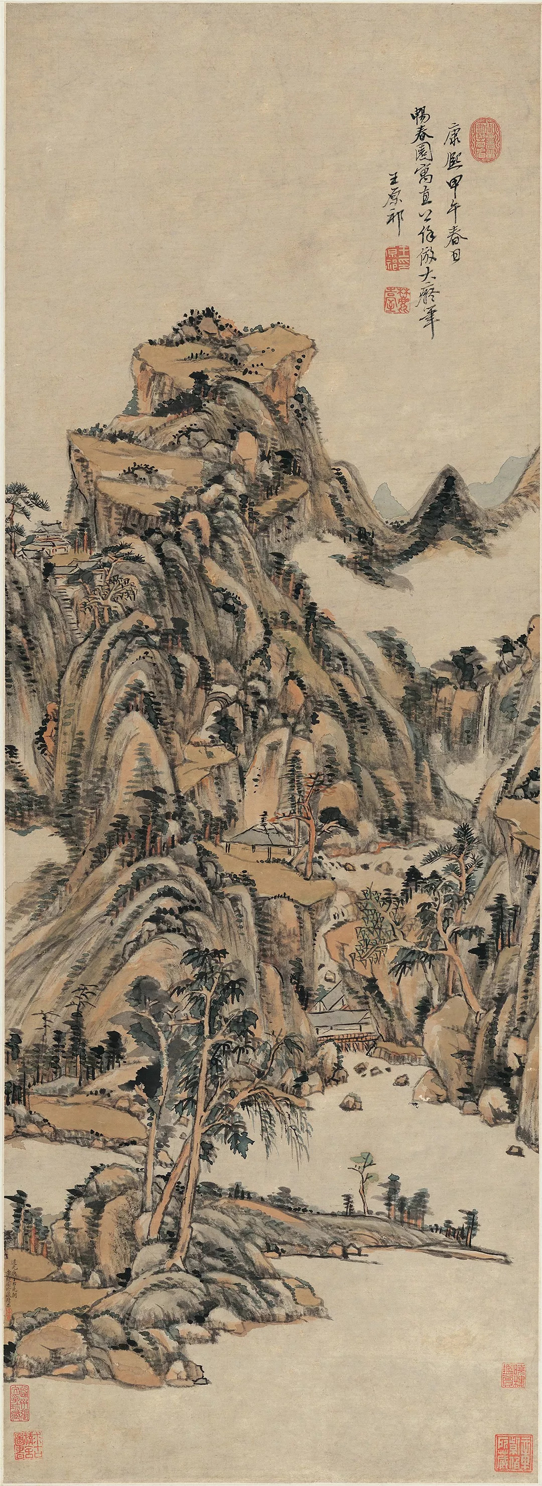 清 王原祁 仿大痴山水 纸本 35.9cmx98.2cm