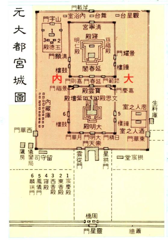 北宋的皇宫以大庆殿,崇政殿和延福宫为中轴(图片来源:同上)▲ 唐朝