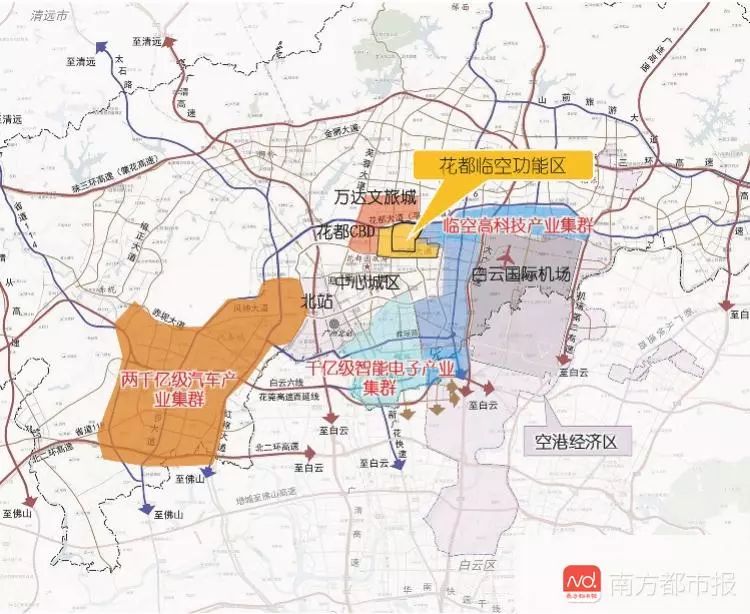 临空制造,花都区东部将沿平步大道打造临空产业带规划显示:本次审议的