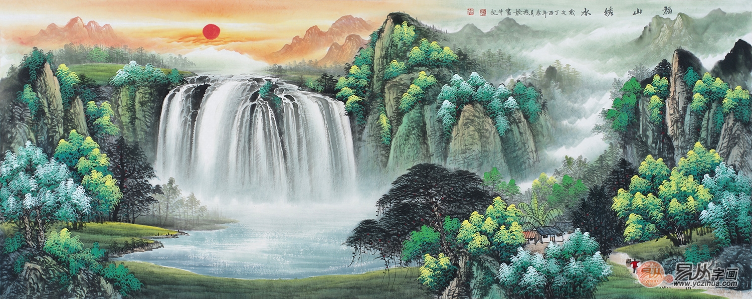 广西女画家刘燕姣的山水画,自然美景得气山水间
