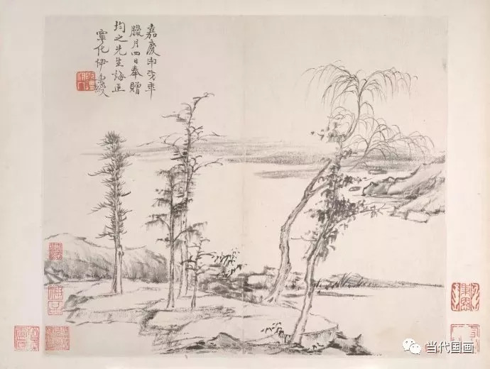 清代大书法家伊秉绶《山水画册(美国大都会博物馆藏)