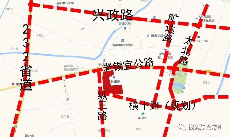 交通:地块北侧临近老锡宜公路,南侧规划中的横十路,东侧旷达路,大北