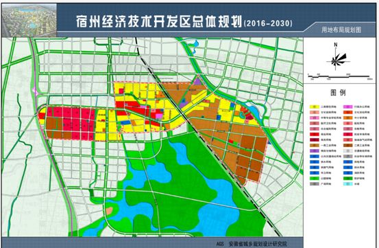 宿州济技术开发区总体规划图 2016—2030 绿色江南来到位于宿州烟汕