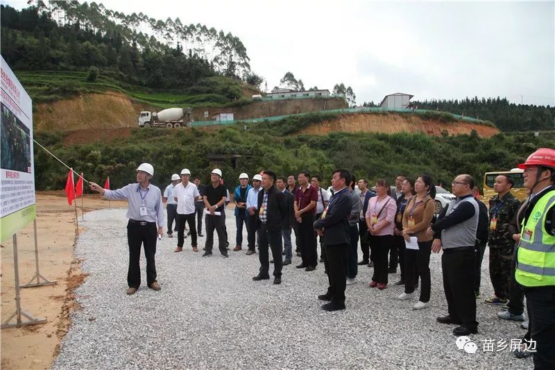 屏边县组织驻屏部分人大代表视察蒙屏高速公路建设情况