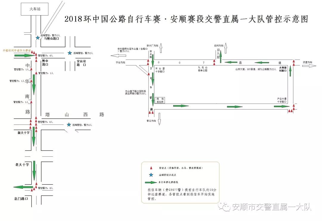 南路(直行)—新大十字(直行)—老大十字(直行)—北门路口(右转) 发令