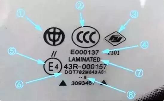 Z6尊龙汽车玻璃上的标志都是什么意思？