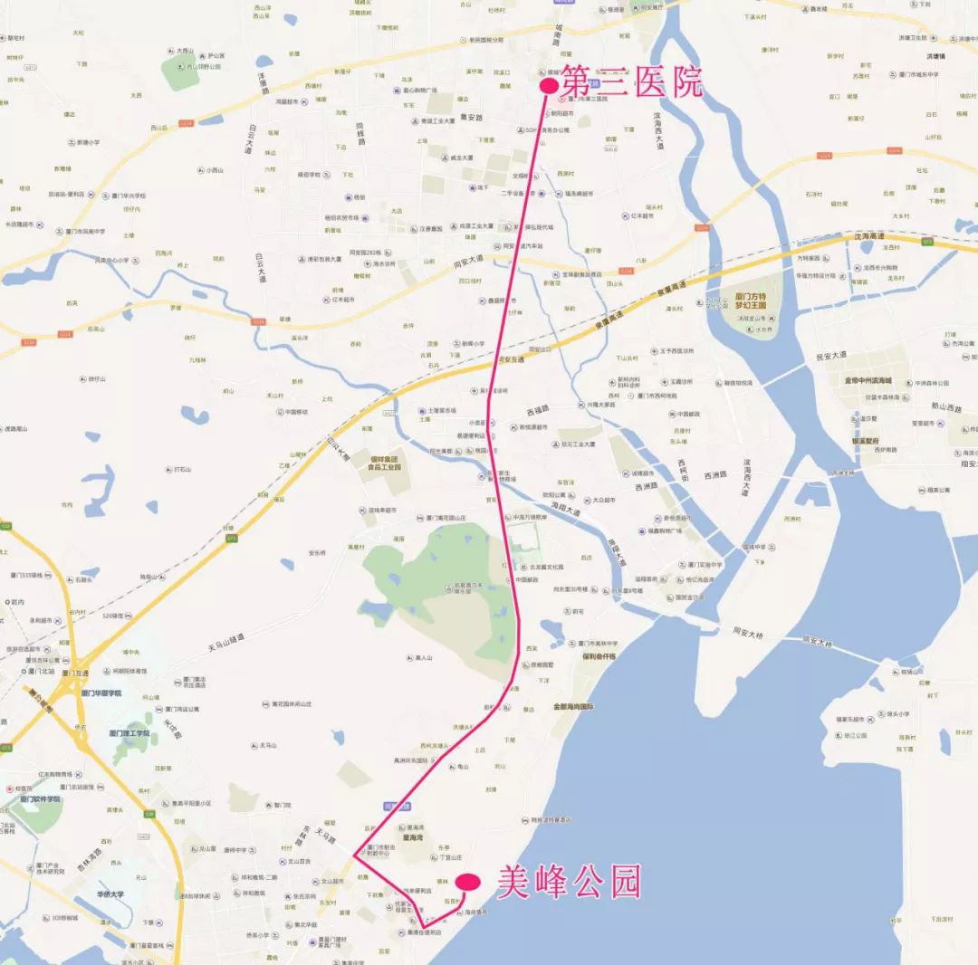 临2路(同安体育馆美峰公园 10分钟一班