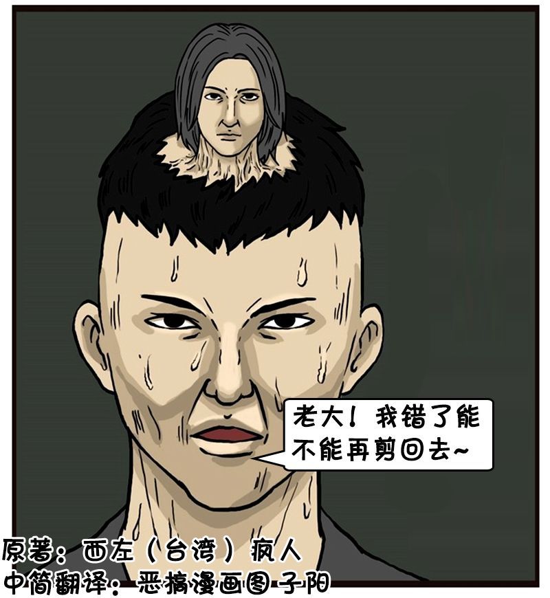 恶搞漫画:理发师挑战高难度发型