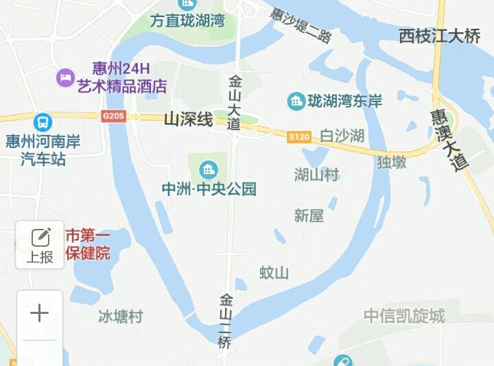 惠州这个"心"形的片区旁,藏着一个风景如画的公园