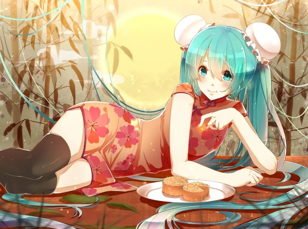 中秋节特辑初音未来中秋初音二次元萌图