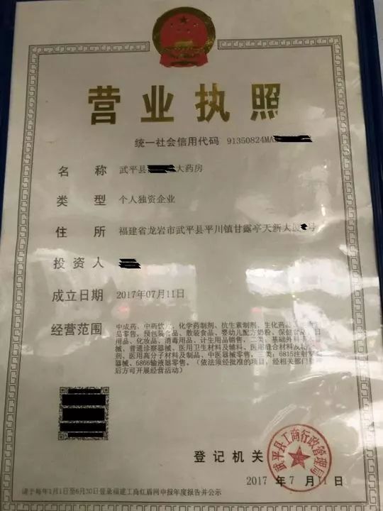 (1)非公司制企业法人和农民专业合作社《营业执照》