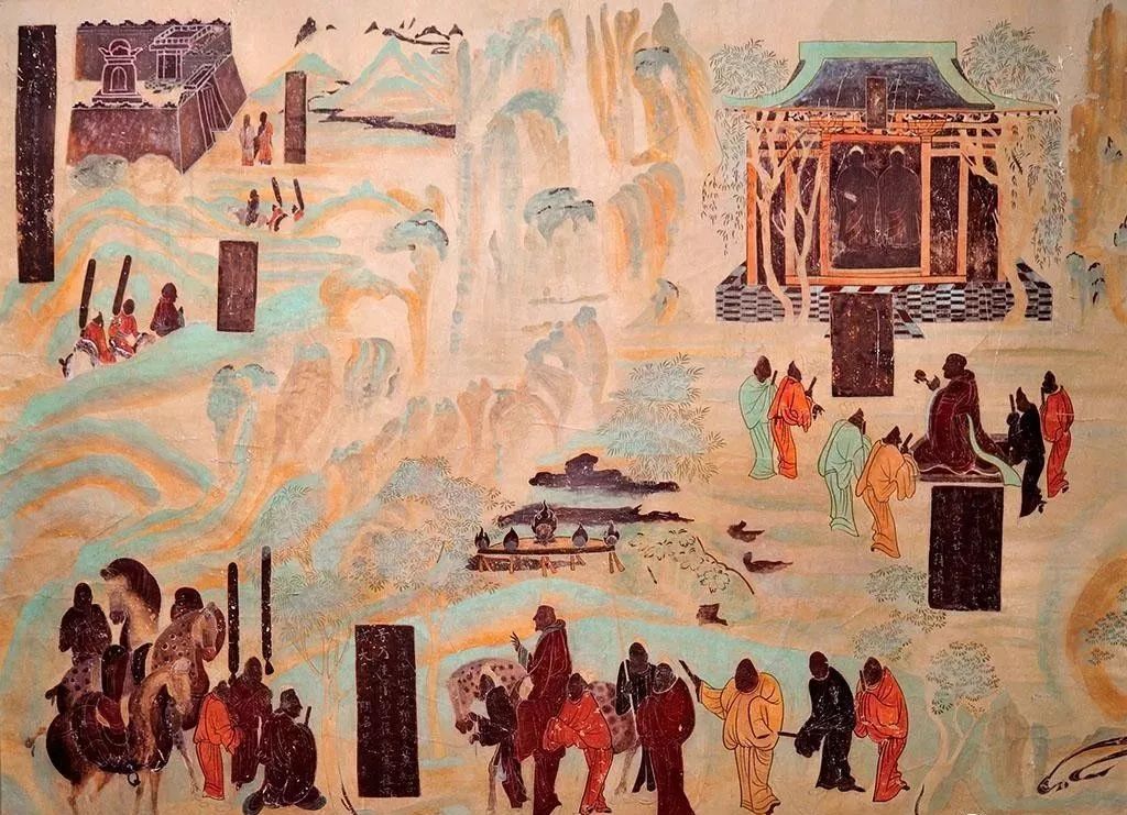 张骞出使西域图壁画(莫高窟第323窟)