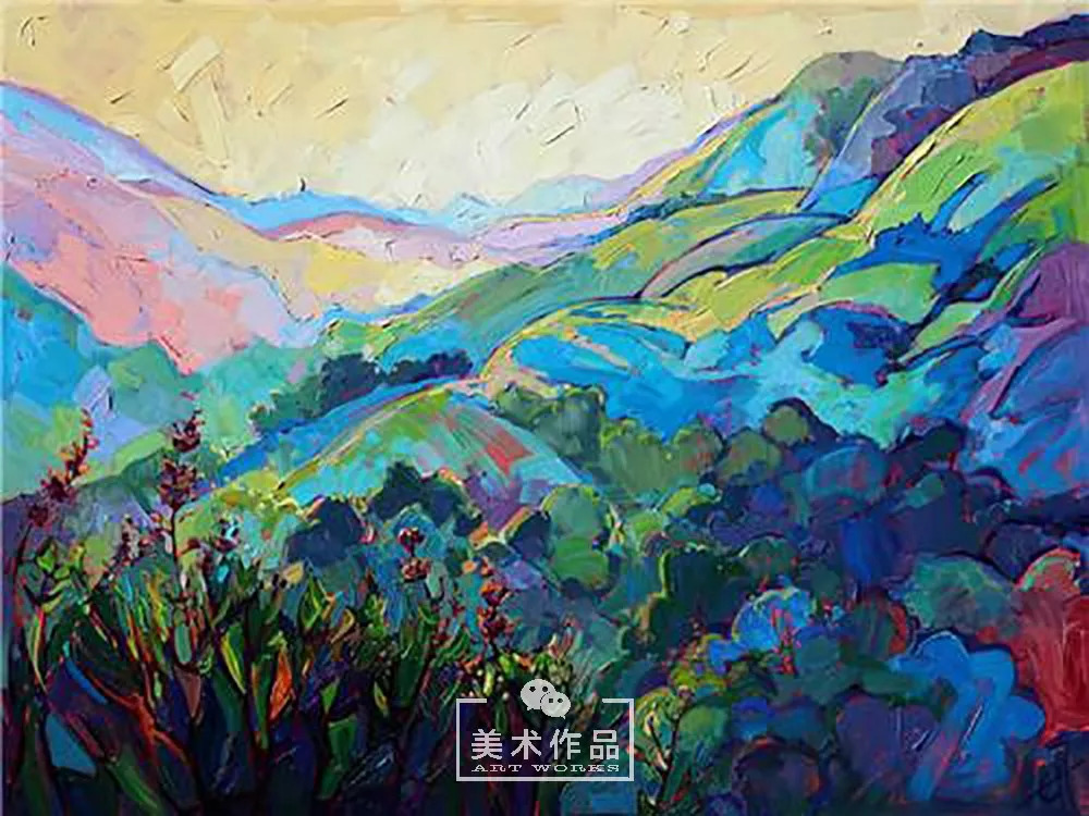 冷暖对比强烈_画色彩就要这么大胆——erin hanson