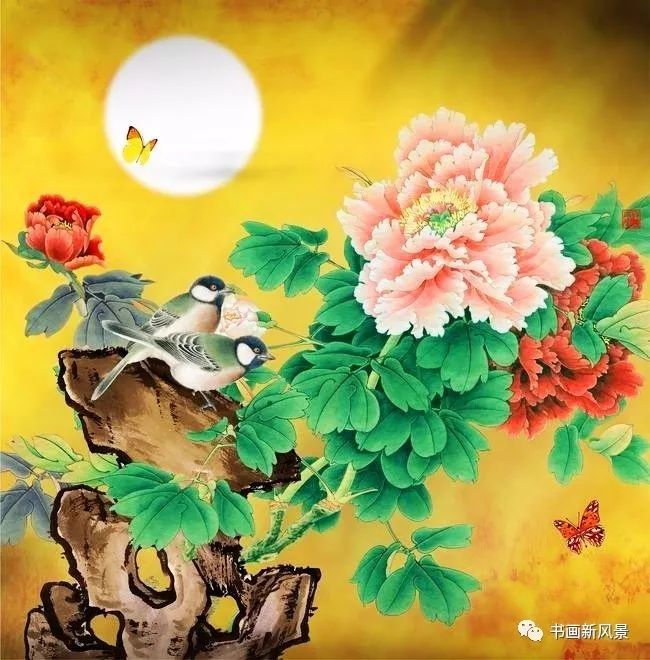 月圆中秋,花开富贵!中国传统国画给您送吉祥!