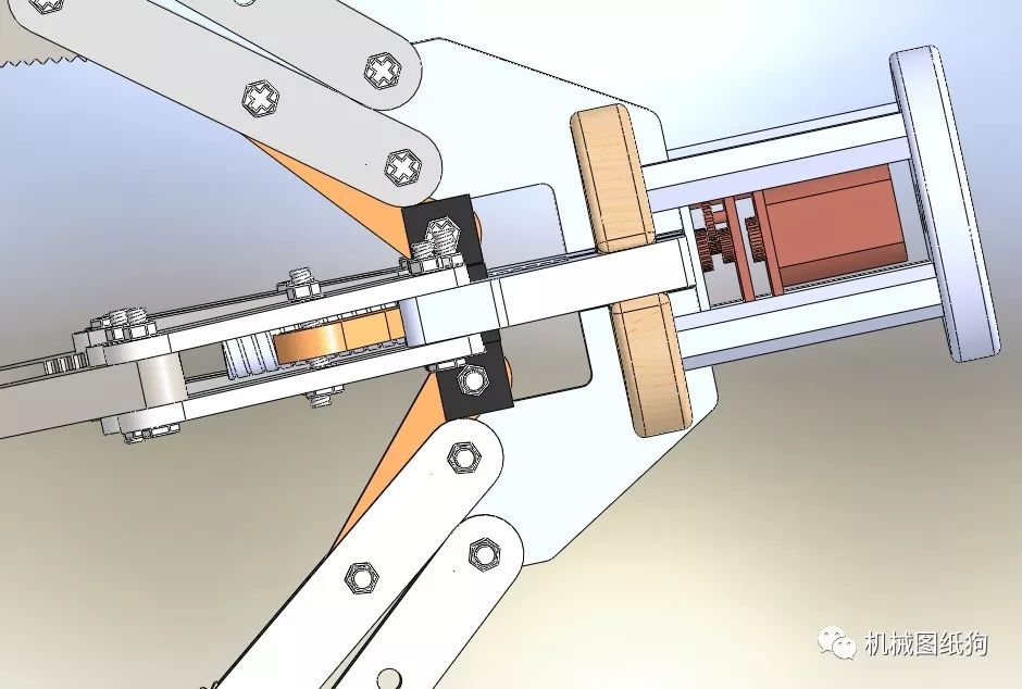 【机器人】四指机械手爪3d模型图纸 solidworks设计