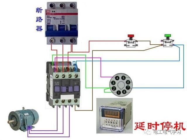 电工必备开关照明电机断路器接线图大全