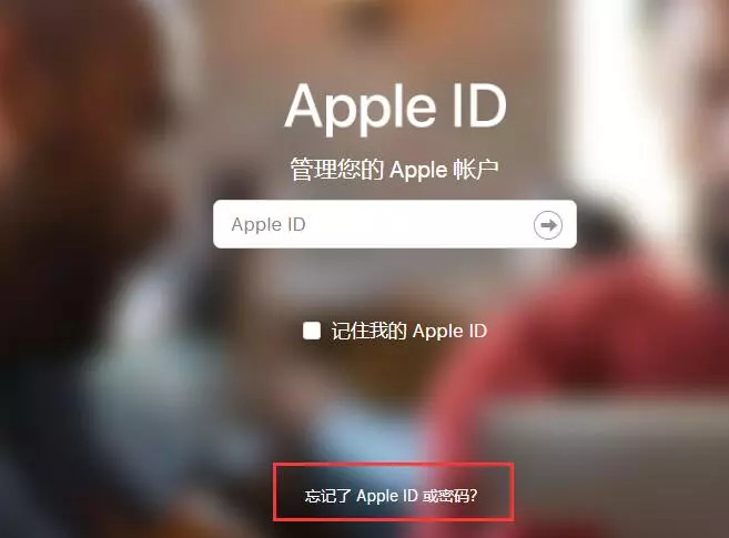 Apple ID login Forgot password