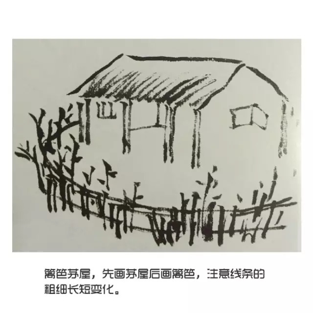 国画入门:如何画房子?