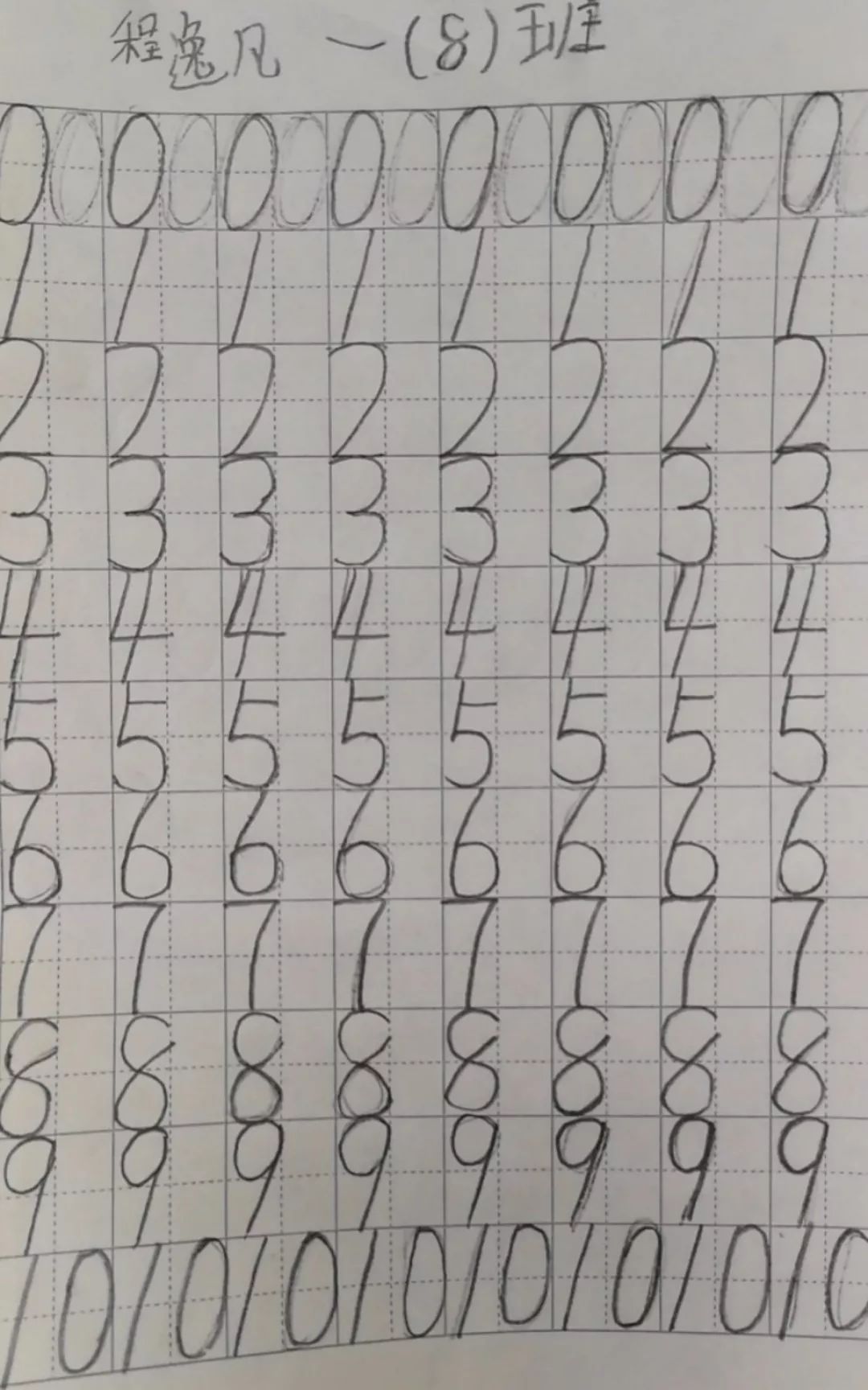 "1"笔"1"画写数字,"1"板"1"眼促成长 ——一年级小豆包数字书写展示