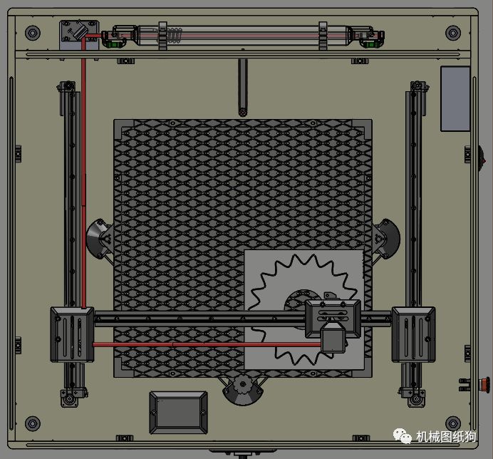 【工程机械】60w激光切割机3d模型图纸 step格式