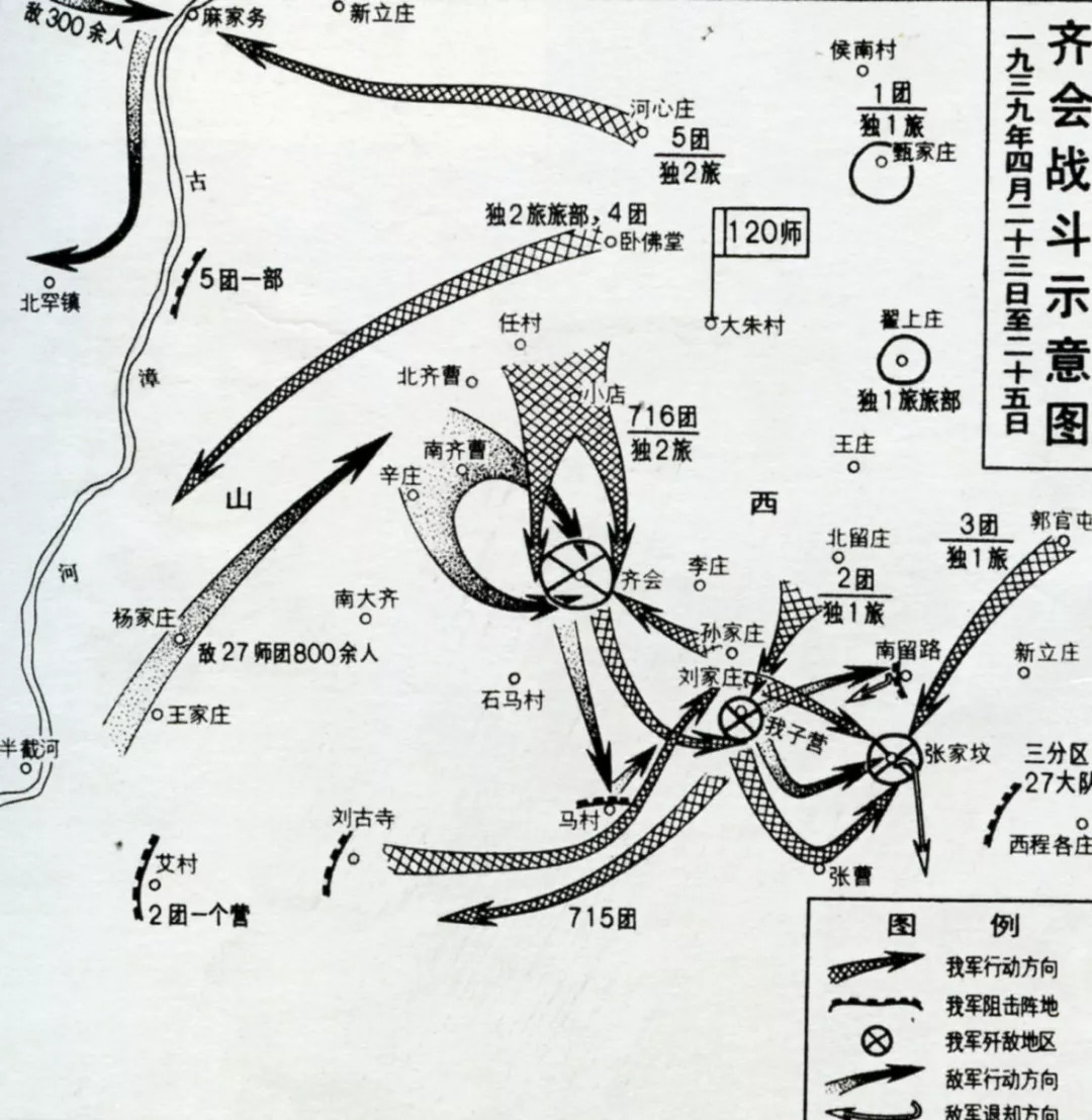 齐会战斗示意图英勇的卫士他们血洒沧州大地,为抗击日寇献出年轻的