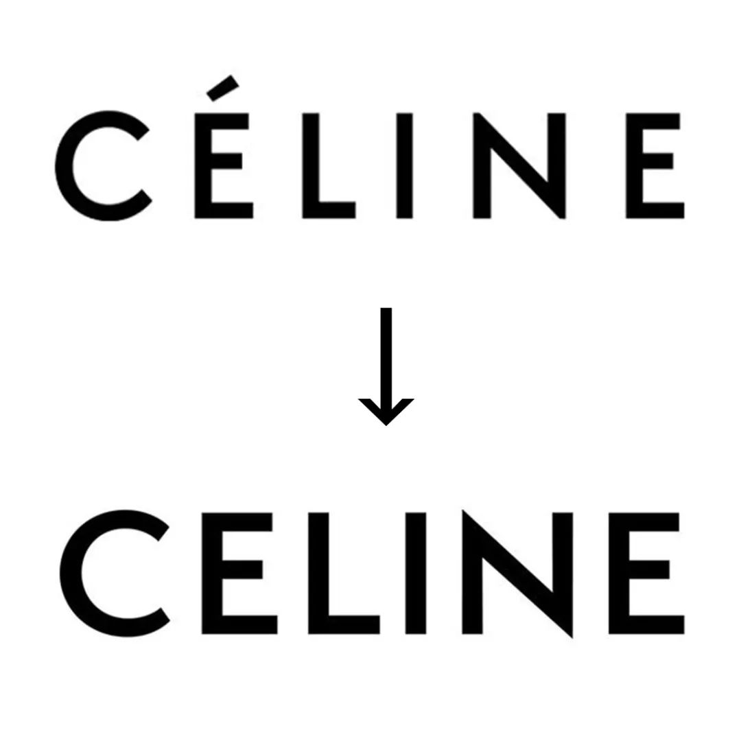 先是在官方instagram宣布更换logo(将céline改为celine)并清空此前