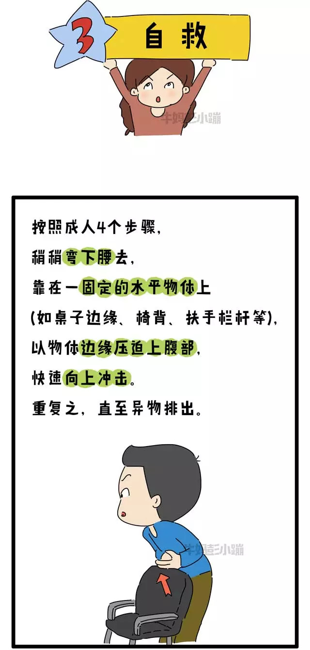 今天我想把一些简单的噎食急救方法画出来,所有的父母都应该学到,如果