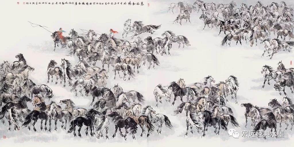 万马奔腾迎国庆郑同贵中国画精品展