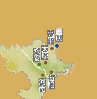c.(在版图上,重庆的确是位于山西太原的西南方)74①.