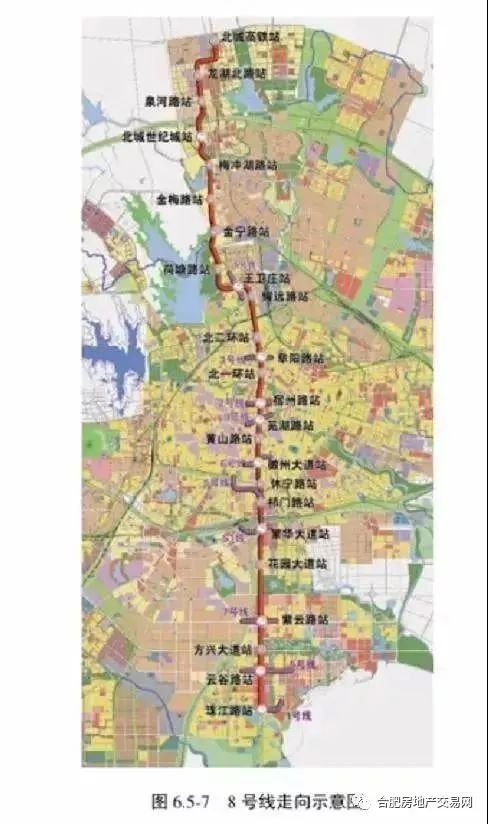 地铁8号线规划图 ▲地铁8号线站点示意图 其中, 北城境内有金宁路