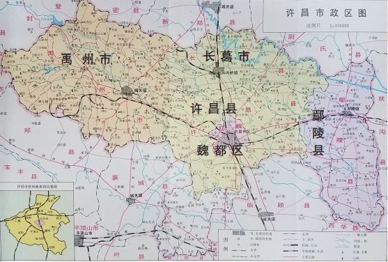 1985年年底的许昌地区地图