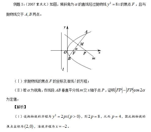 例题干货!高中数学技巧"抛物线焦半径公式"在高考中的应用解析