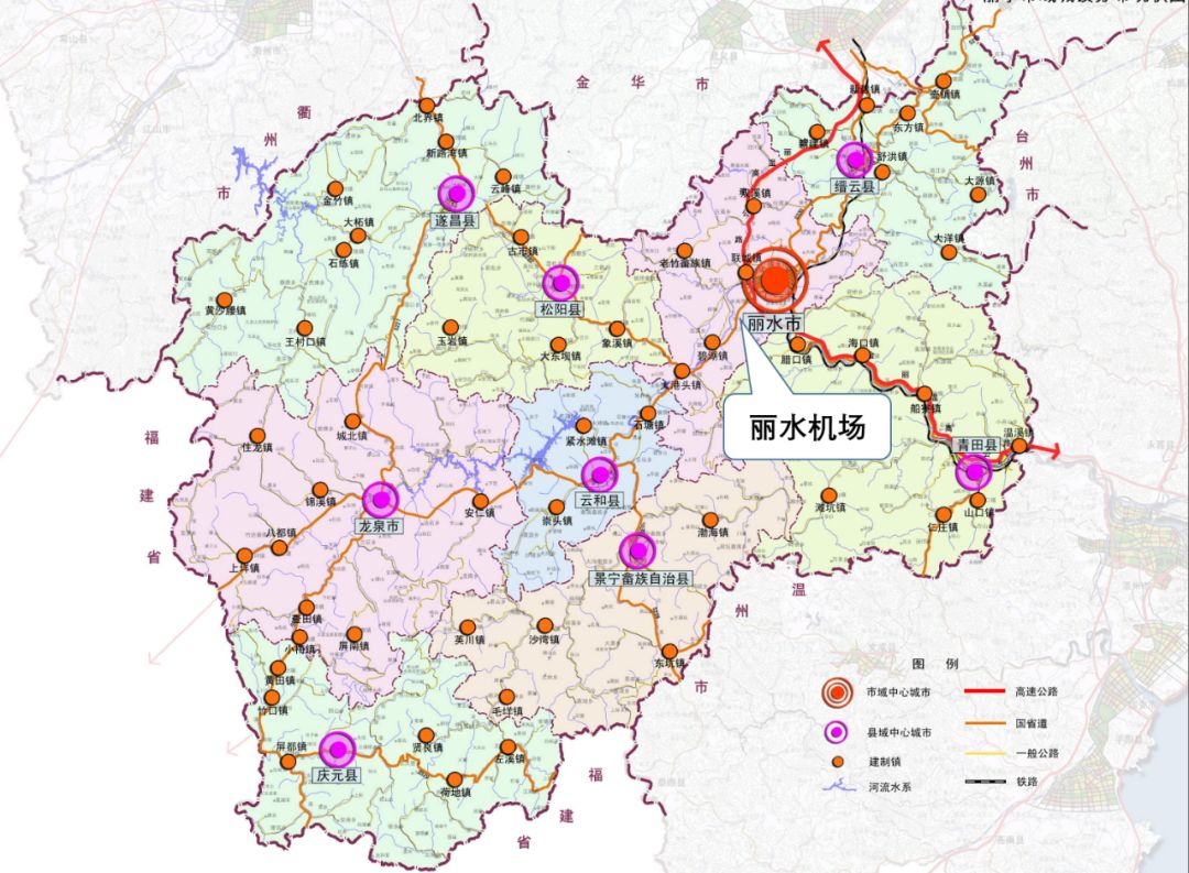 机场交通及地理位置 紧邻s53省道和丽龙高速公路,距丽水市中心直线