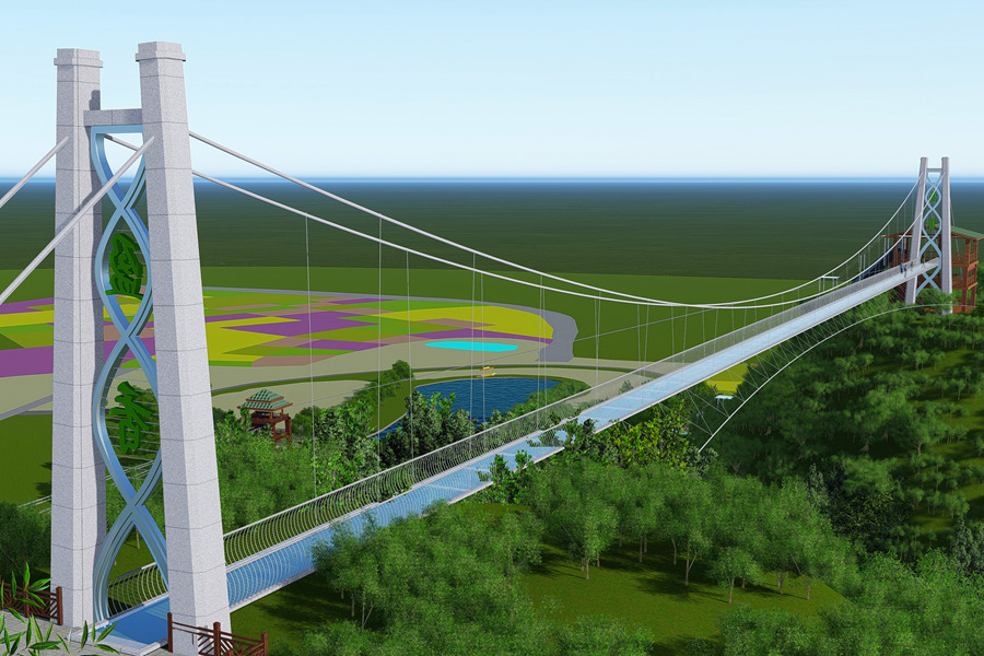 佛山盈香生态园玻璃桥10月1日正式开放