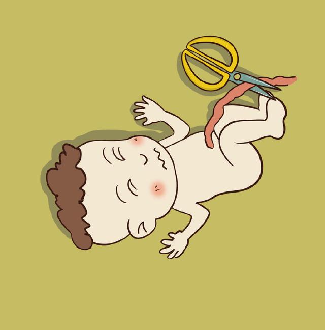 剪脐带时,新生宝宝和妈妈的感受是一样的,你知道吗