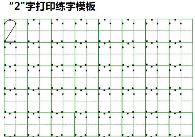 一年级必看!0-9在田字格中的规范写法!(附练字模板)