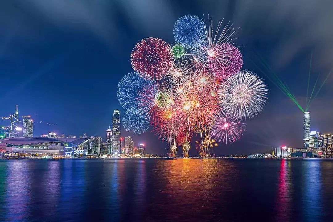 香港维港新年烟火