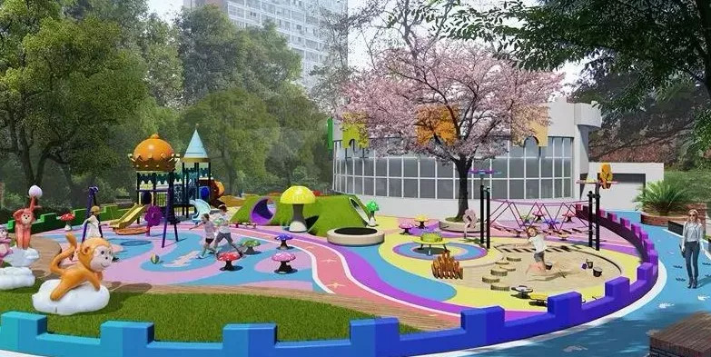 增添历史感; 儿童游乐区,打造老公园里的新乐园,重点改造圆形场地及