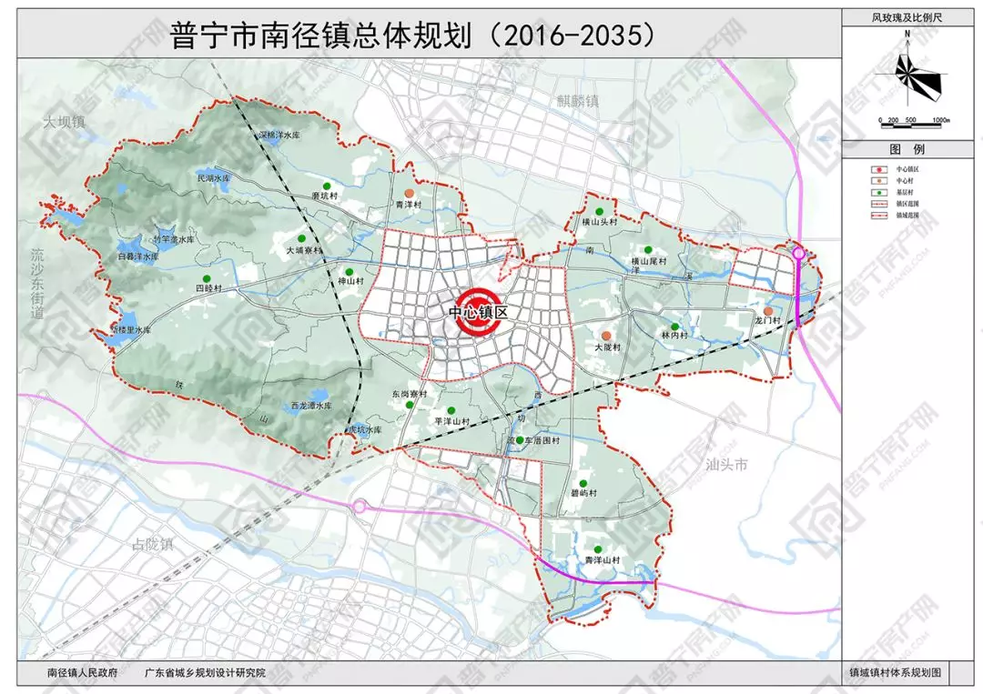 2035年镇区城镇建设用地将达1120亩普宁南径镇总体规划出炉