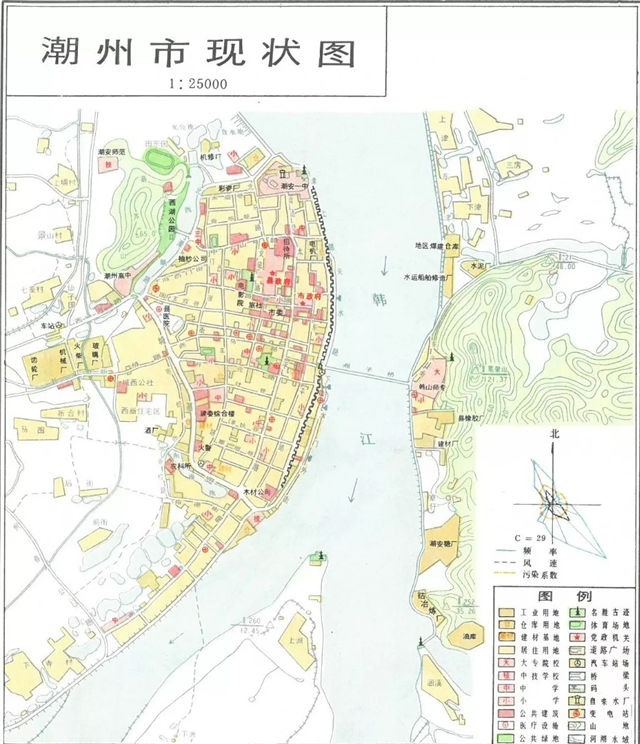 1979年潮州市中心城区现状图
