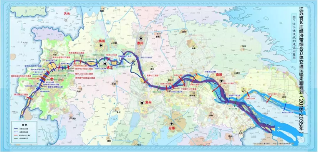 省计划新开工交通项目 规划江苏未来将新增18条过江通道,其中靖江除了