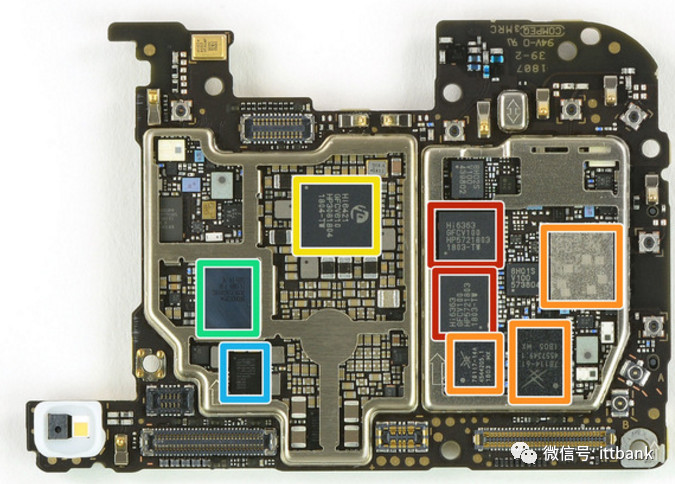 华为p20pro拆解有具体芯片型号供应商对比苹果新机