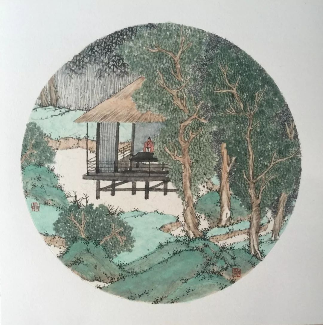 艺术风采丨《松泉心舍—聂彦锋博士青绿山水作品展》亮相淄博柳泉美术